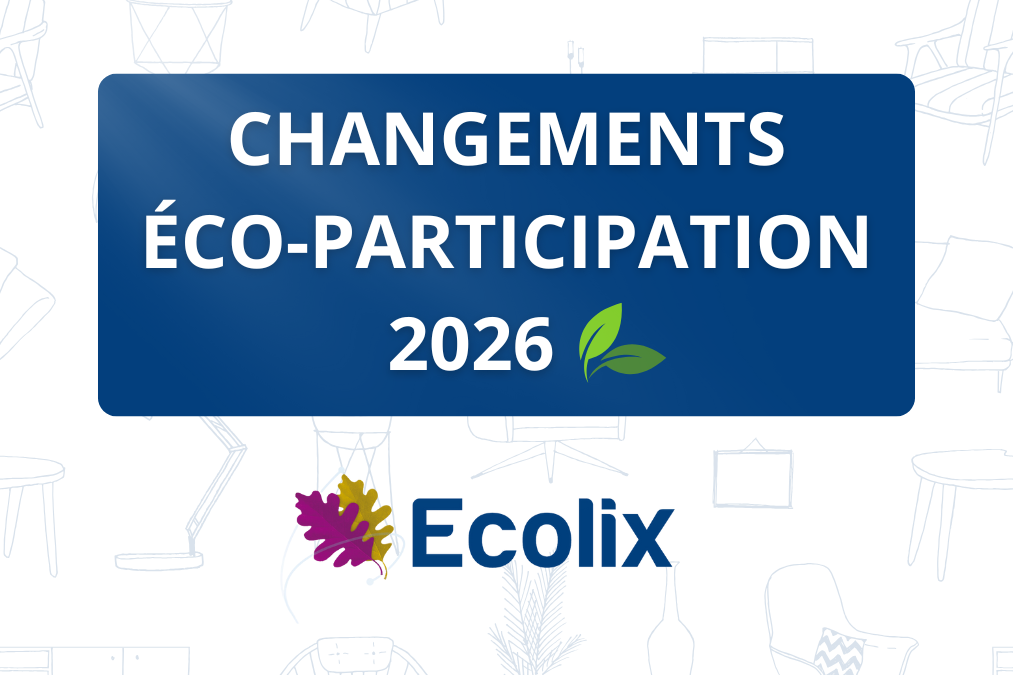 Changements éco-participation 2026